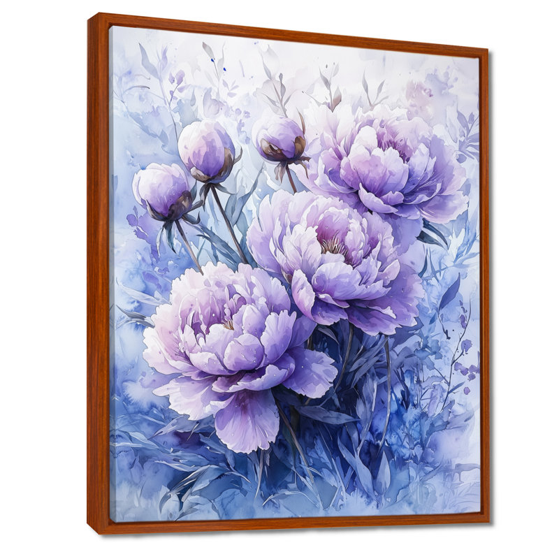 Irene - Floral Canvas Prints, H 44 po x l 34 po, Impression encadrée sans passe-partout, Brun