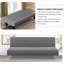 Housse de protection pour canapé-lit extensible sans accoudoirs Housse de protection pour canapé-lit en élasthanne avec tissu en jacquard texturé riche et riche-1704084993