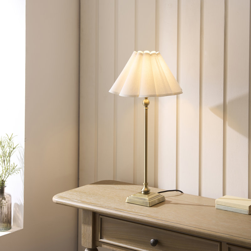 Enia Steel Standard Table Lamp, Antique Brass