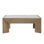 Marva 46" Pine Wood Coffee Table w/ Glass Top, Light Warm Wash
