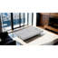 Futon canapé Biscuit capitonné dossier 1pc canapé réglable accoudoirs convertible en canapé-lit