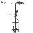 Black Rain Shower System 4 Function Shower Mixer Fixtures Shower Head Combo Kit