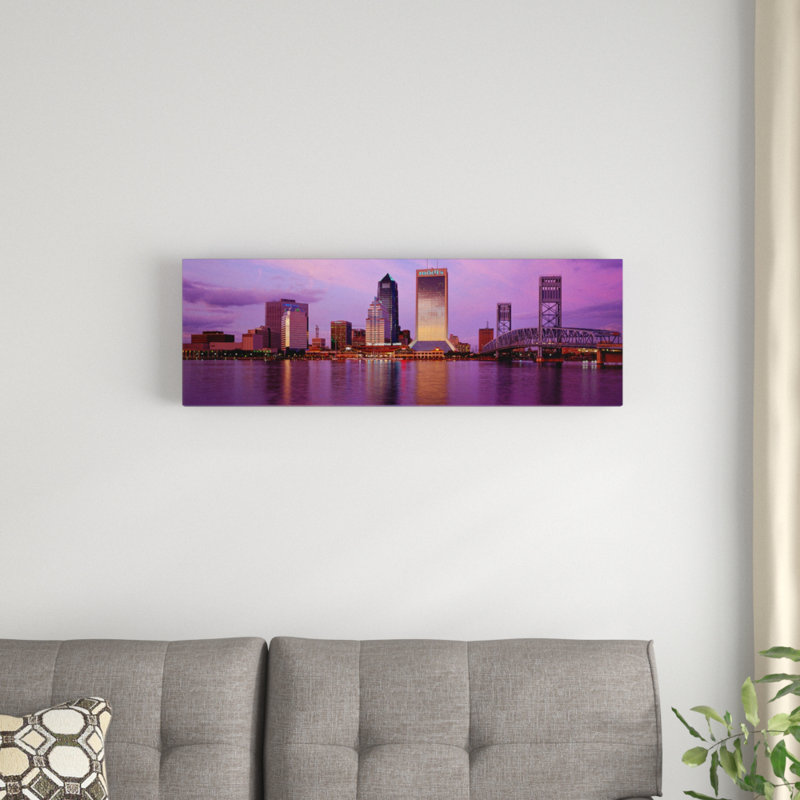 « jacksonville floride », reproduction de photo sur toile, H 12 po x l 36 po x P 1,5 po, Toile tendue