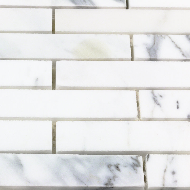 Carreau de mosaïque pour mur et plancher Calacatta l 1 po x L 4 po