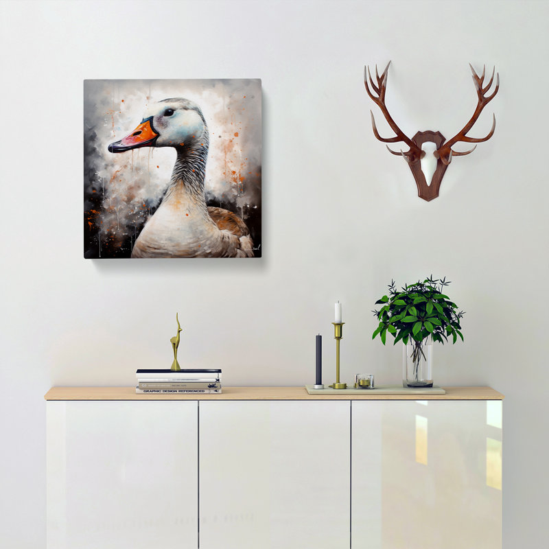 Goose Expressionism - Wrapped Canvas