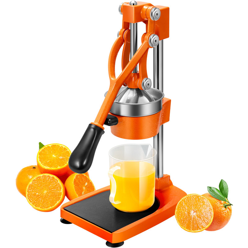 Black Stainless Steel Manual Citrus Juicer with Ergonomic Handle