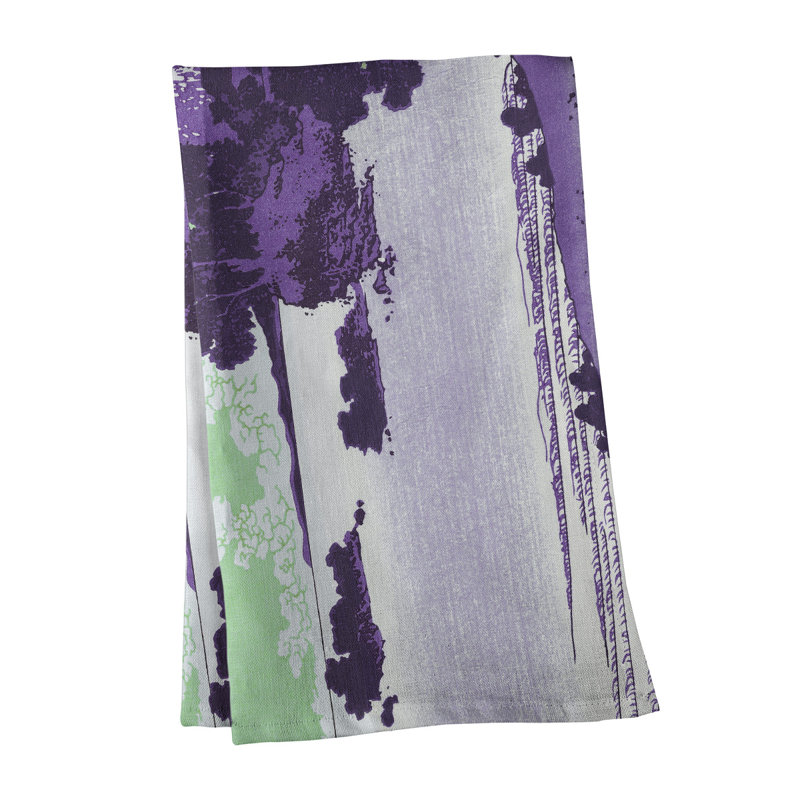 Hague Tea Towel Kitchen Towel, Cotton Twill, Purple/Green
