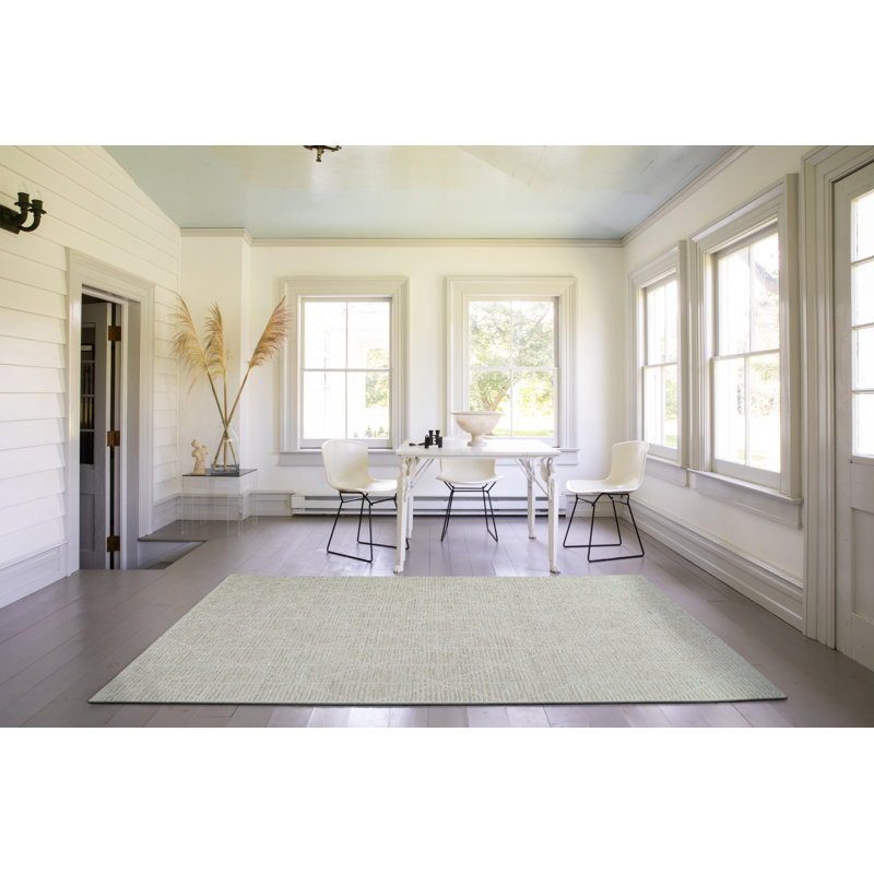 Crossover Hand Tufted Area Rug in Beige, Rectangle 7'6" x 9'6"