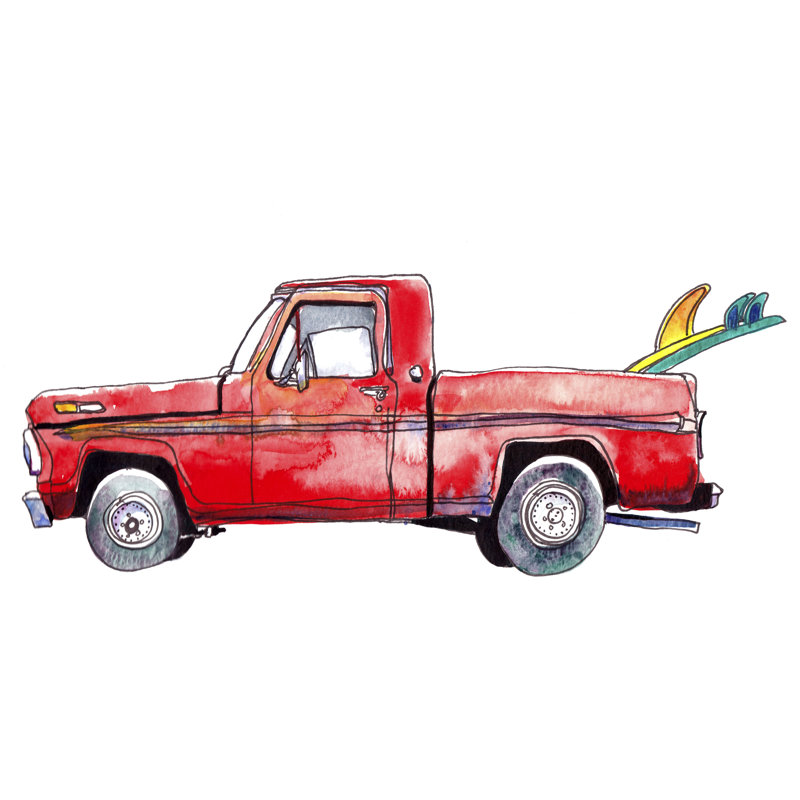 Surf Car IV, H 24 po x l 36 po x P 1,25 po