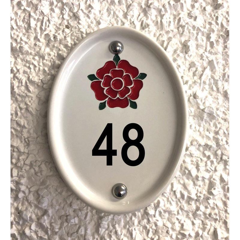 Grovebury 16.5cm H Ceramic House Number, 48
