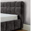 Très grand lit tapissier, base de lit rembourrée confortable, tissu chenille, avec tête de lit et base de lit solide. Avec tiroir pour le rangement-1211513785