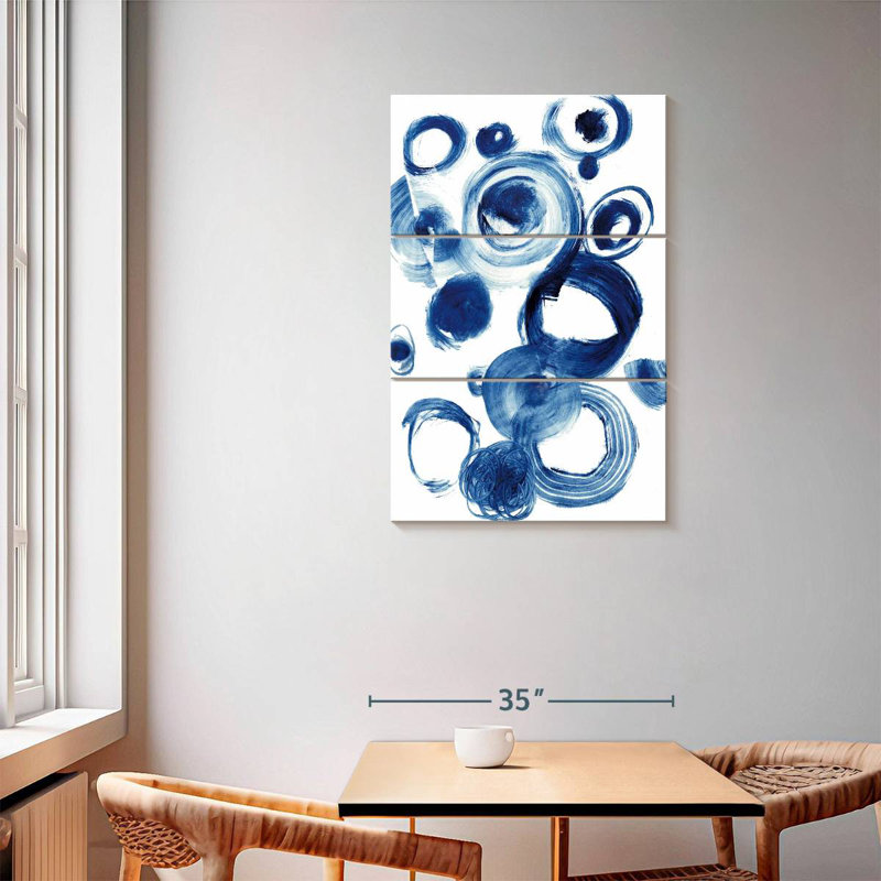Blue Circle Study IV, H 57 po x l 36 po