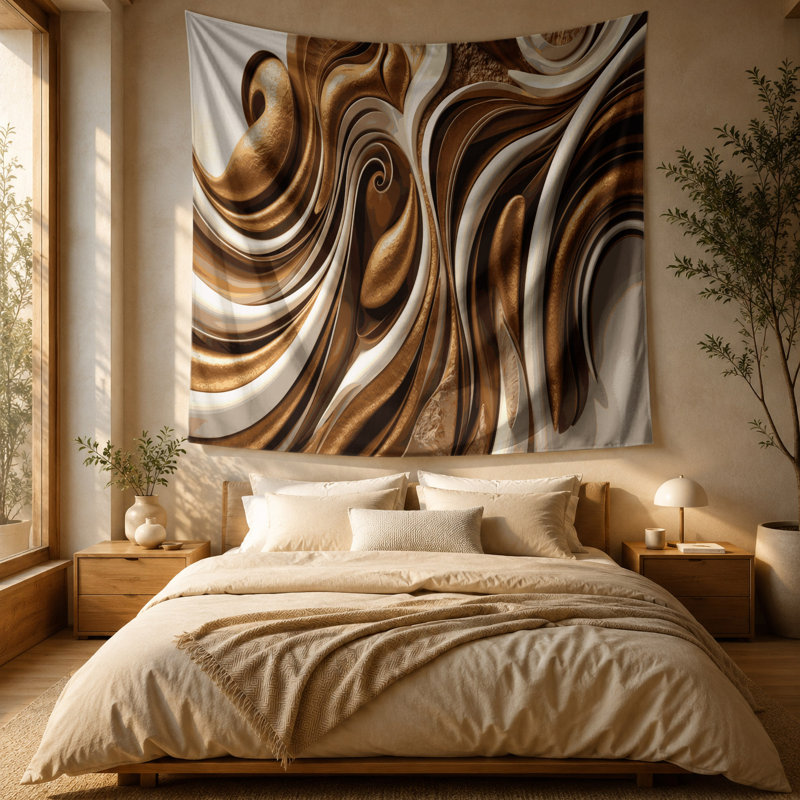 Tapisserie murale Biomorphic Abstraction 79, 51 po x 60 po