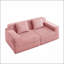 Canapé modulaire à 2 places sans siège, canapé modulaire Cloud avec assise profonde et coussins décoratifs en velours côtelé-1386680896