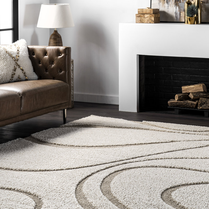 Tapis crème / ivoire Baltej, Rectangle 3 pi 3 po x 5 pi