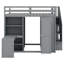 Lit mezzanine avec garde-robe, bureau et tablettes-916915661