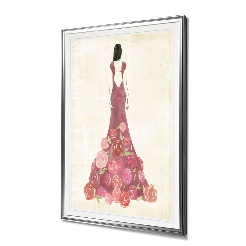« guirlande gown i », reproduction, H 24 po x l 20 po x P 1,5 po, Cadre argenté