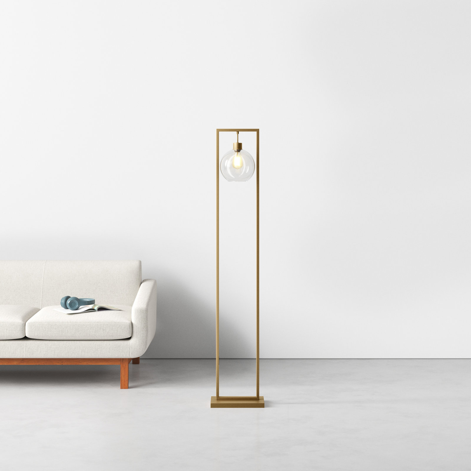 Ronderick 60'' Floor Lamp, Gold