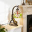 Lampe de table en vitrail de style libellule Tiffany 15,5 "avec base en forme de chat