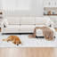 Modern L-Shaped Sectional Sofa With Movable Ottoman-1020798777