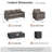 Hansencamp 4-Piece All Weather Wicker Patio Conversation Set With Swivel Gliders And Split Fire Pit Table-1880305078-1880305074