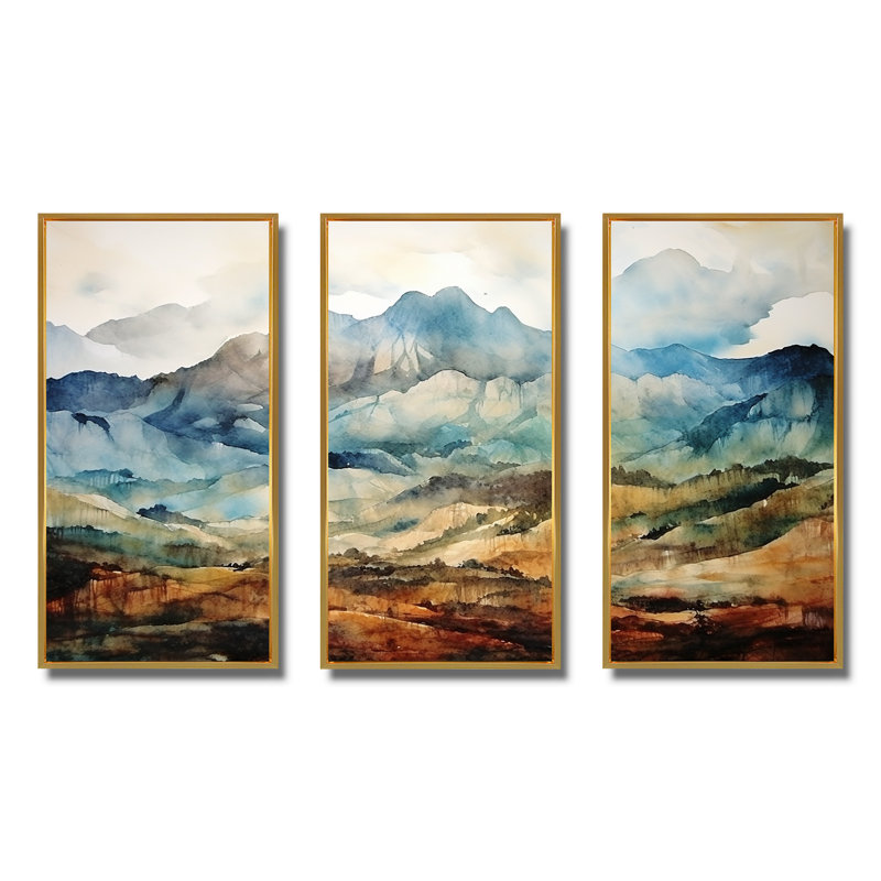 Art mural majestueux, "Indonésie", Cadre flottant doré, H 40 po x l 61 po x P 1 po