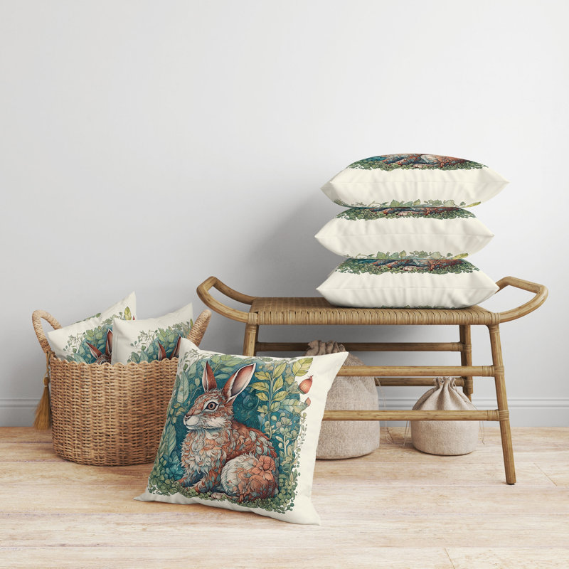 Square Cushion, 51cm H x 51cm W, Green/Bronze
