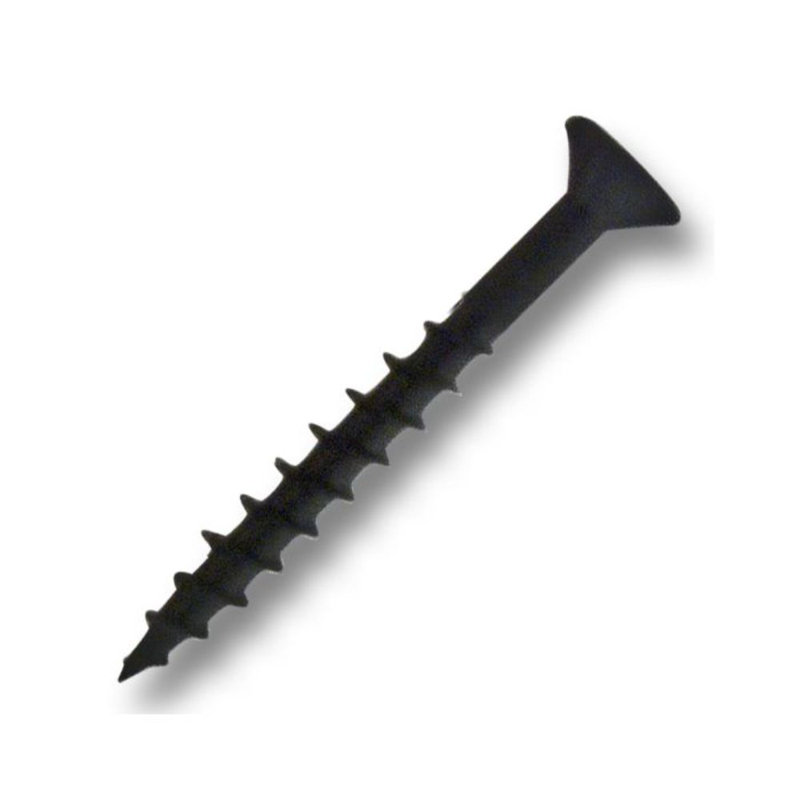 #8 x 1-1/2 in. Black Combo Drive Flat-Head Coarse Thread with Nibs Self-Tapping