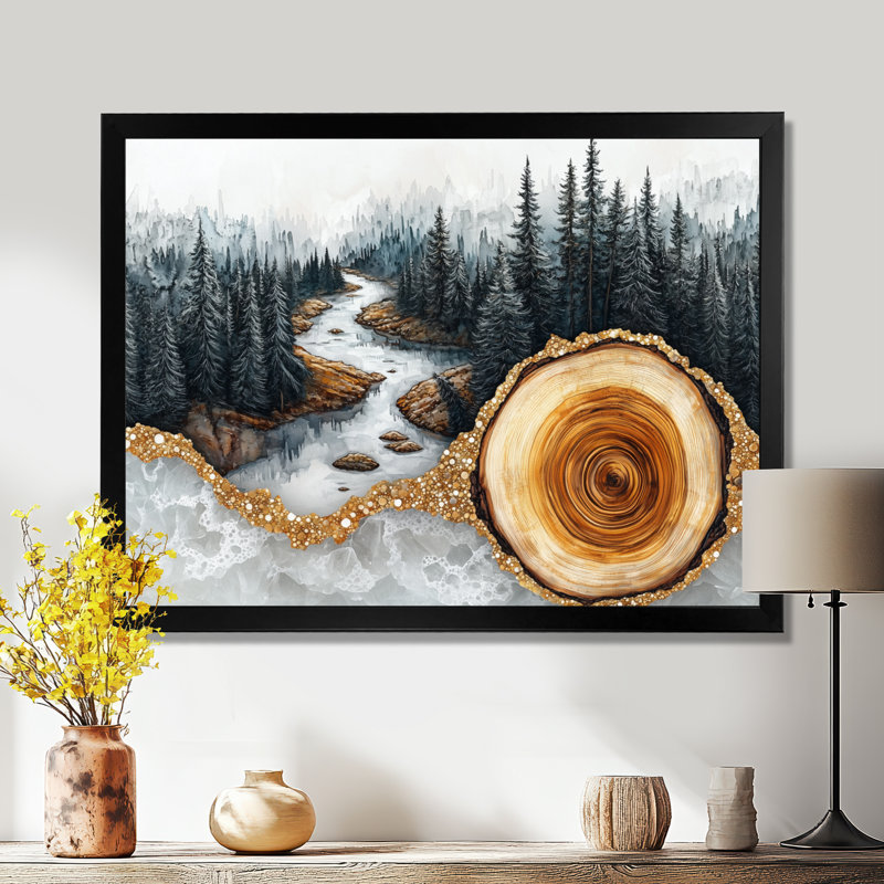 Giedrutis - Landscapes Canvas Art Print, Reproduction encadrée d'une seule photo, H 30 po x l 40 po, Noir