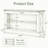 63" Console Table, Long Entryway Table Sofa Table With Storage