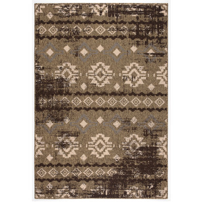 Tapis intérieur/extérieur brun design Wendland
