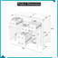 Meuble-lavabo moderne 36 po avec lavabo en céramique, 4 tiroirs et 2 armoires de rangement Modern Green-204329823