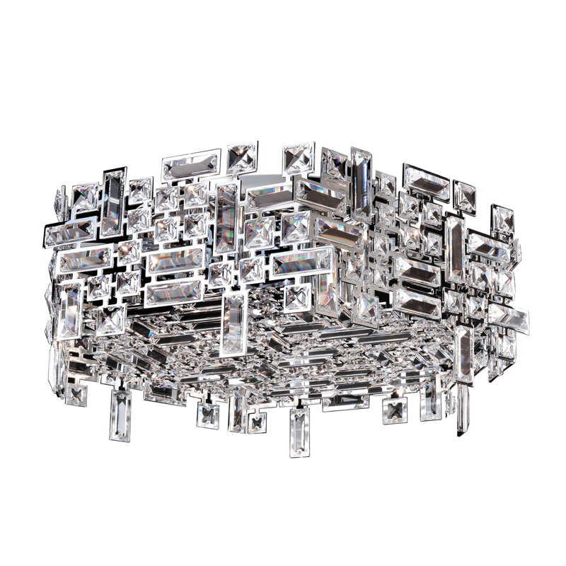 Plafonnier encastré transparent Vermeer 6 LT Allegri, Chrome