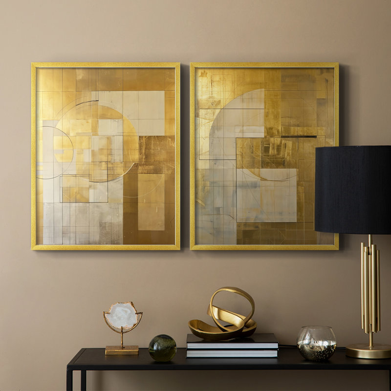 Série ABSTRACT Lxxxviii - reproduction encadrée de qualité supérieure - prête à être accrochée - aucun clou requis - aucun clou requis