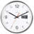 Acctim Kalendar Wall Clock Non-Ticking Sweep LCD Digital Display Energy Efficient Silver 27cm