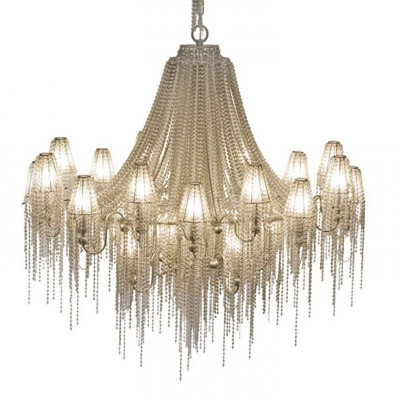 Lustre pâle en laiton Burlesque