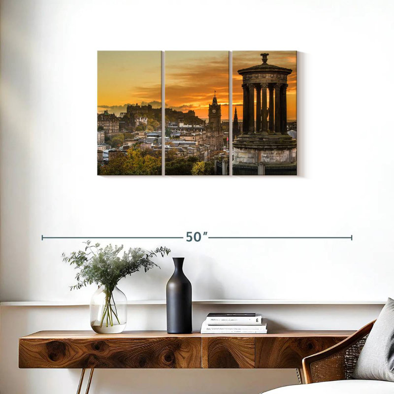 Rorry Sunset Over Edinburgh, 20" H x 33" W