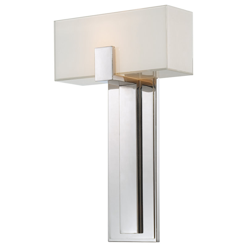 Avelia Flush Mounted Sconce, Polished Nickel