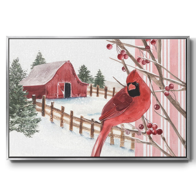 Winter Cardinal Collection A, Argent, H 25 po x l 37 po x P 1,5 po