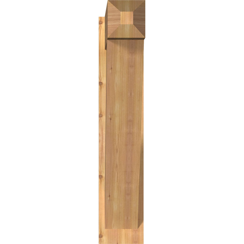 Artisan traditionnel en bois rustique, Cèdre rouge occidental l 7 1/2 po (lisse), P 34 po x H 38 po