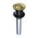 Kingston Brass Trimscape Brass Push Pop-Up Bathroom Sink Drain with Overflow, 22 Gauge