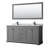 Avery 72'' Double Bathroom Vanity with Stone Top-41604574-80212820