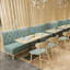 Banc rembourré en similicuir Light Luxury