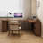 Nut-brown L-Shaped Solid Wood desks-107466482-107466480