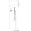 Lampe sur pied moderne Luro avec corps en métal, revêtement chromé et capuchon en tissu, 5,9 po de diamètre x 64,9 po de hauteur | Douille E27, 60 W maximum | Finition grise élégante, parfaite pour le salon, la chambre à coucher ou le bureau