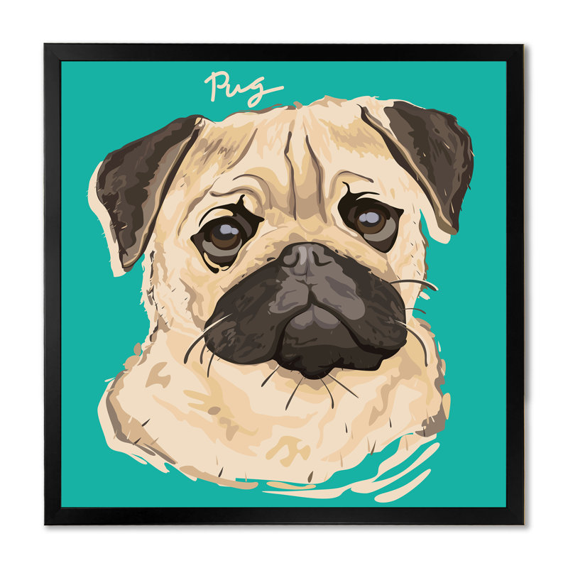 Caricature de dessin animé - reproduction de cadre photo sur toile, H 16 po x l 16 po x P 1 po, Cadre photo noir