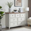 Commode moderne à 7 tiroirs, commode à tiroirs et rangement pour vêtements, armoire de rangement pour le salon, rangement pour commode de ferme BEIGE