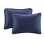 Couvre-lit réversible bleu marine très grand - Rembourrage élégant en coton prélavé avec surpiqûres pour plus de durabilité et deux taies décoratives