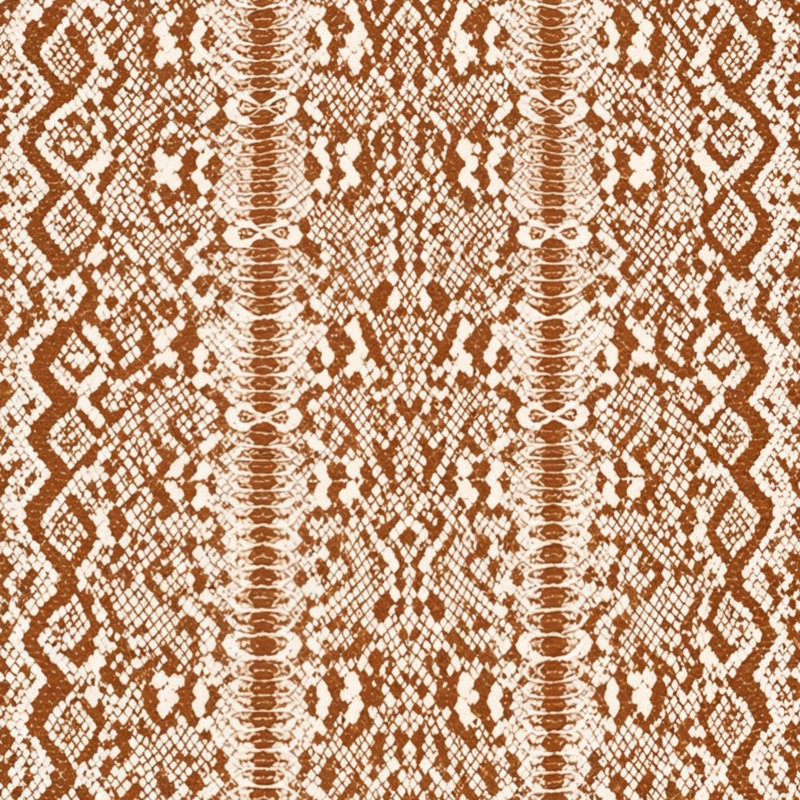 Coussins décoratifs à texture de peau de serpent, 14 X 14 pouces, Medium Brown White