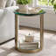 Houston Round Chairside Table - Brushed Gold